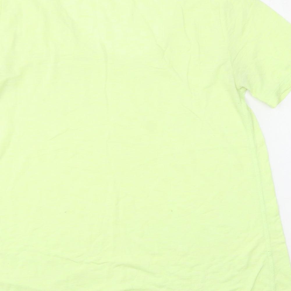Womens UK Size 14 River Island Yellow Basic T-Shirt