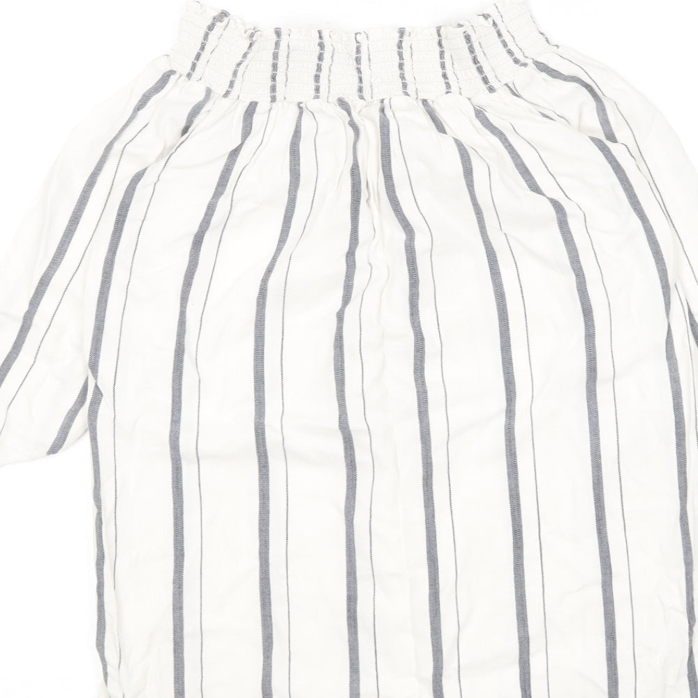 Womens UK Size 6 River Island Ivory Basic Blouse
