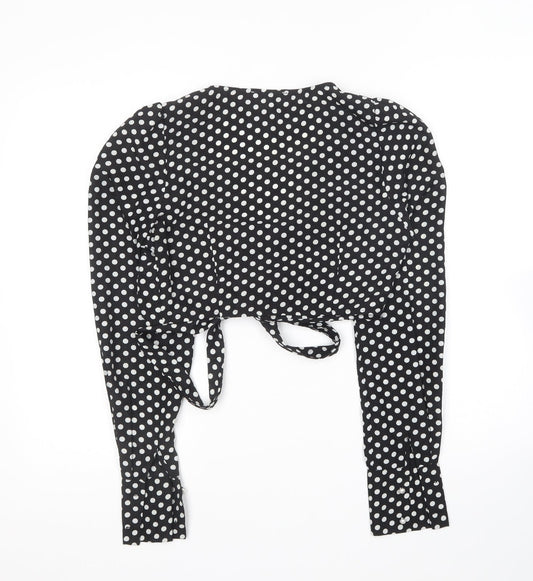 Womens UK Size 6 In the Style Black Basic Blouse