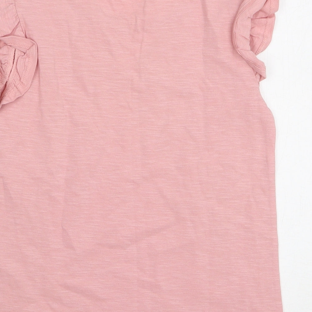 TU Girls Pink Cotton Basic T-Shirt Size 9 Years Round Neck