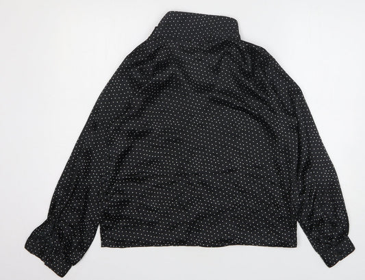Womens UK Size 6 Topshop Black Basic Button-Up