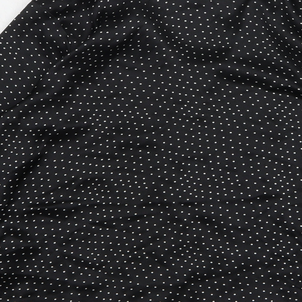 Womens UK Size 6 Topshop Black Basic Button-Up