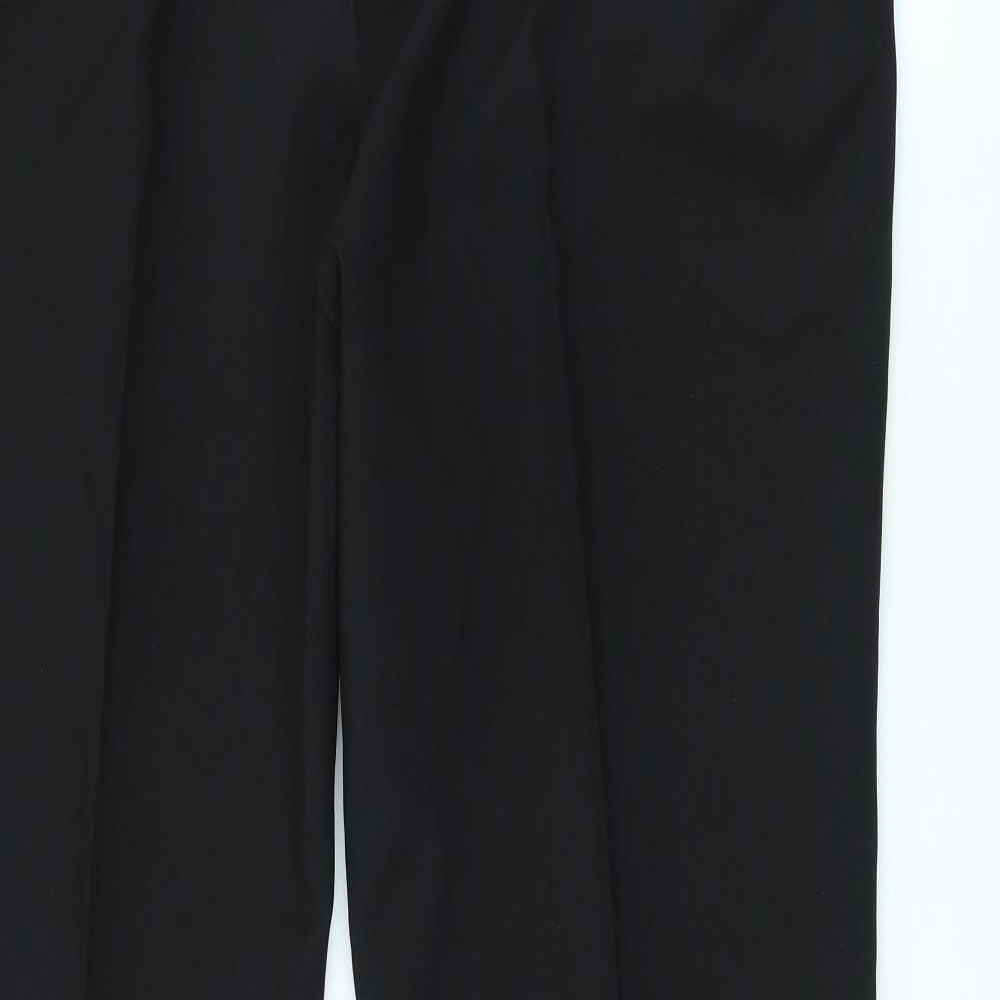 Womens UK Size XL Preworn Regular Fit Black Trousers