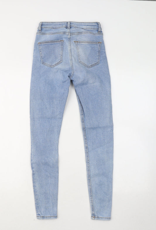 Denim & Co. Womens Blue Cotton Skinny Jeans Size 6 L26 in Regular