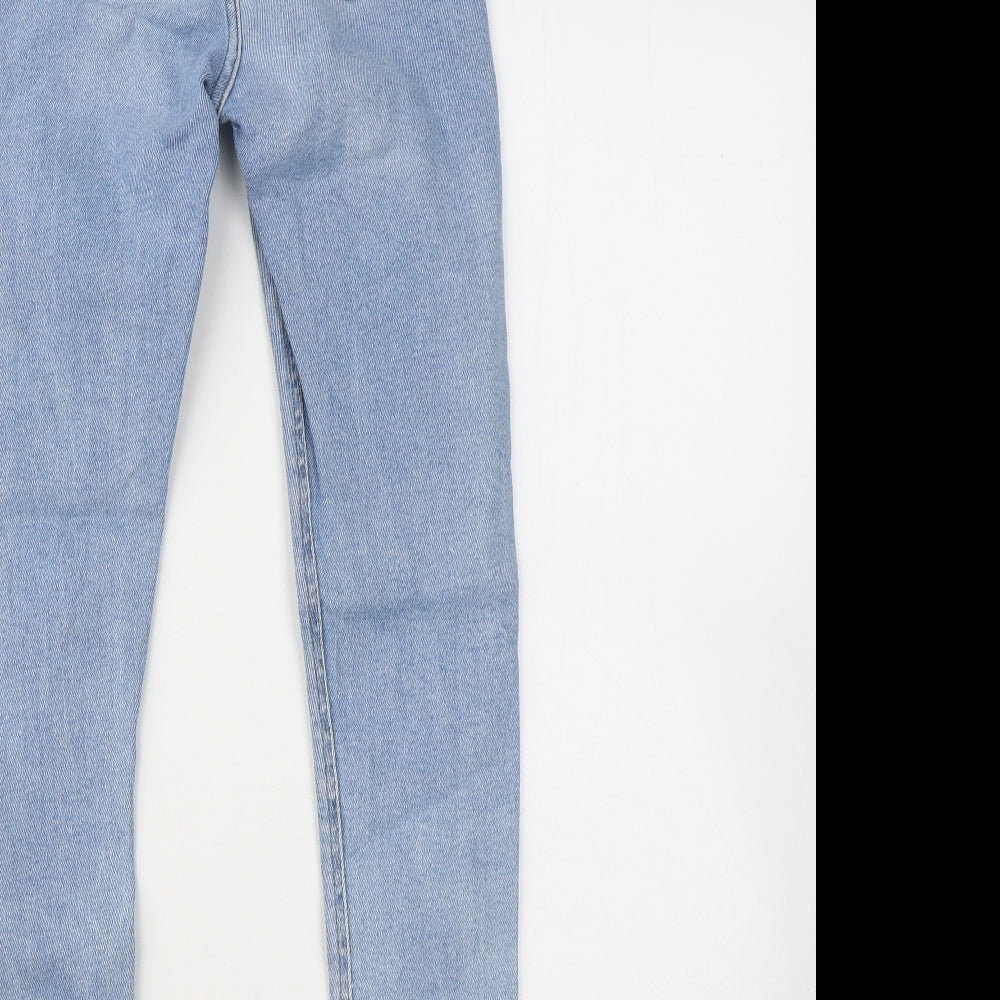Denim & Co. Womens Blue Cotton Skinny Jeans Size 6 L26 in Regular