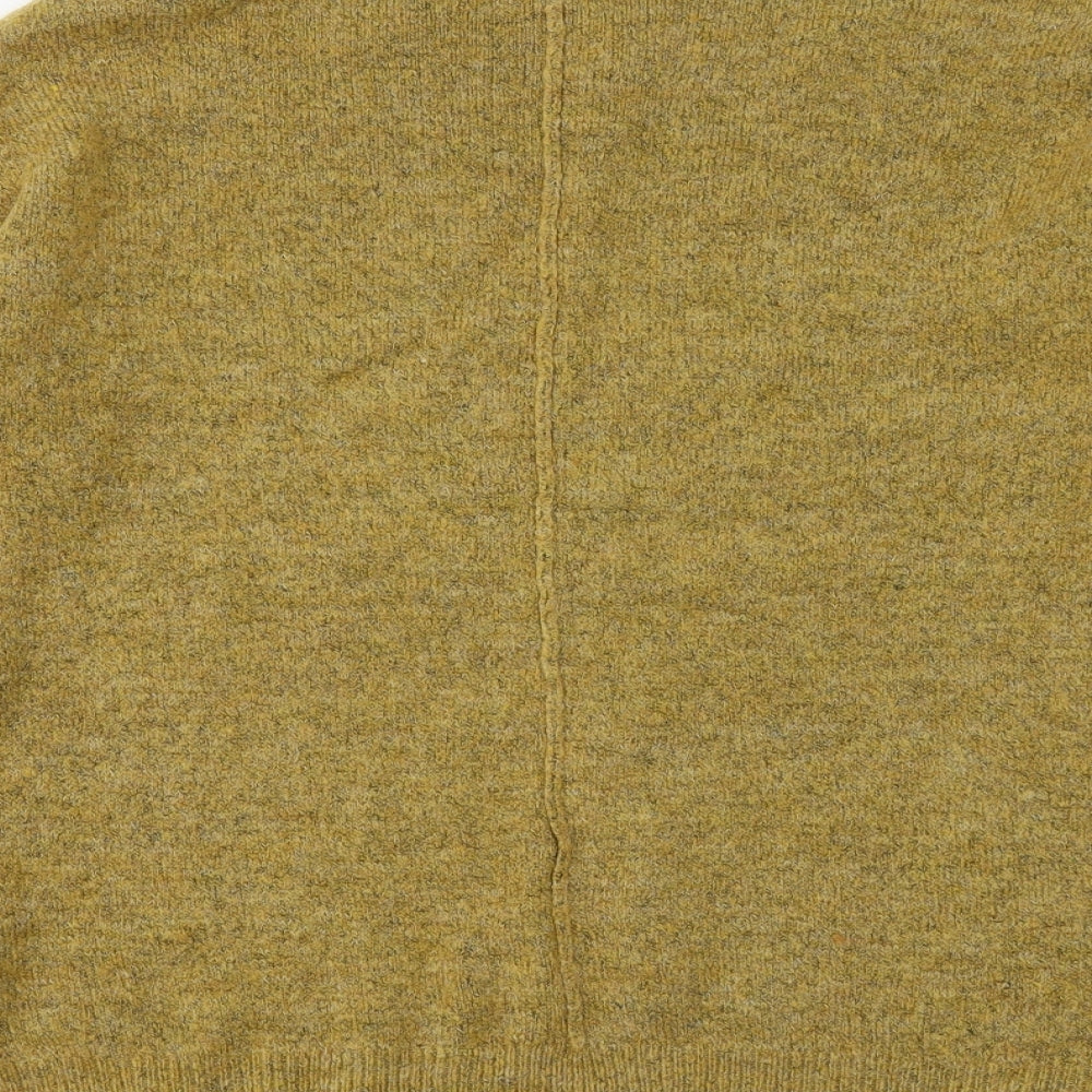 Womens UK Size S Papaya Yellow Pullover Jumper