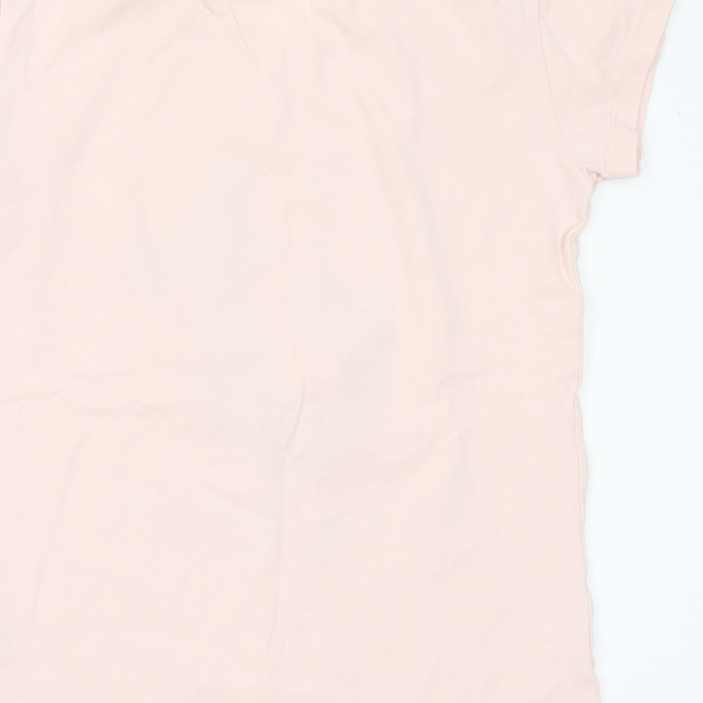 Pampella Girls Pink Cotton Basic T-Shirt Size 10 Years Crew Neck - Tik Tok