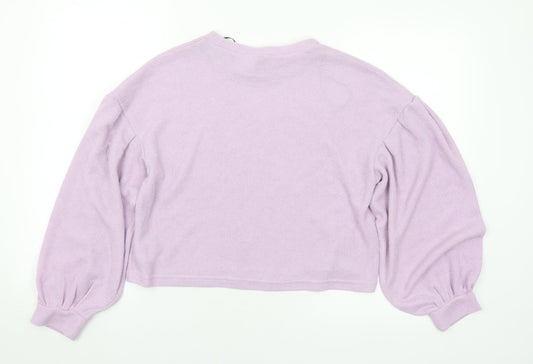 Womens UK Size S Divided Purple Pullover Jumper