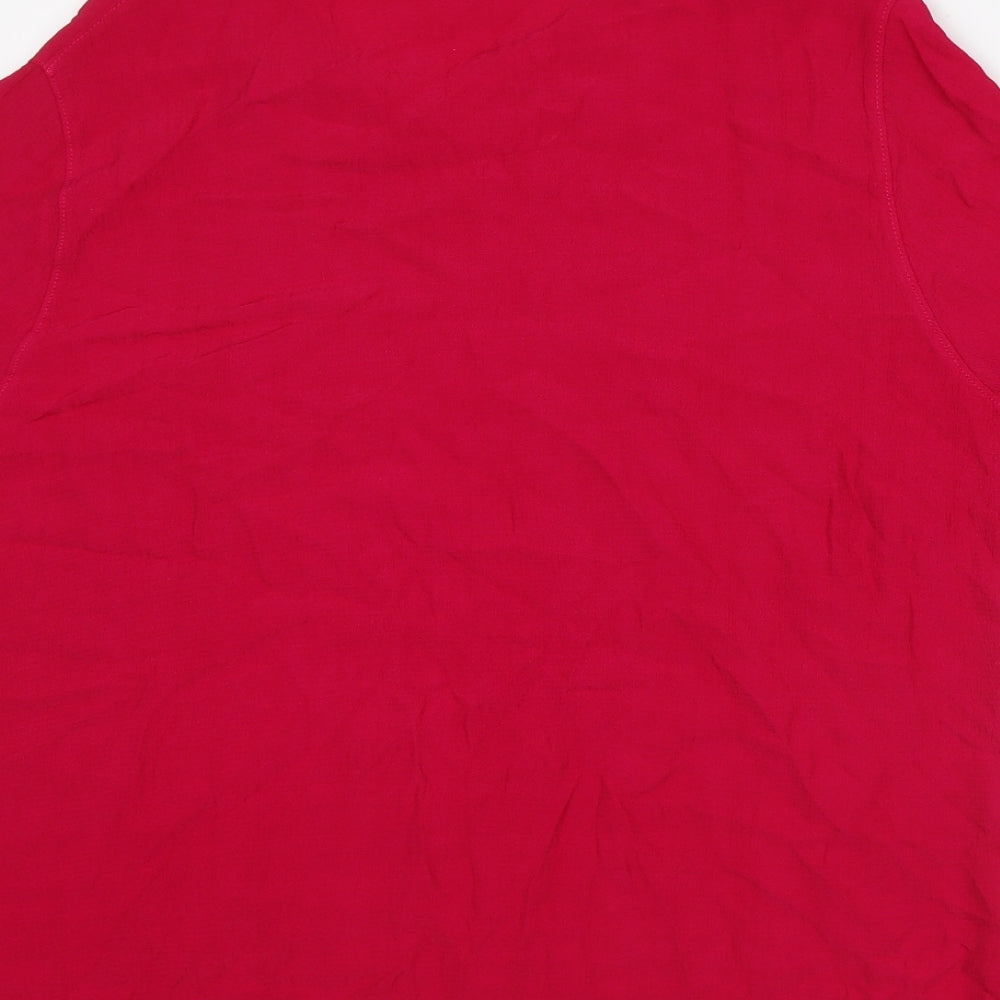 Womens UK Size 12 Marks and Spencer Pink Basic T-Shirt