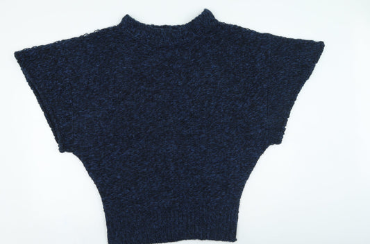 Primark Womens Blue High Neck Acrylic Pullover Jumper Size 14