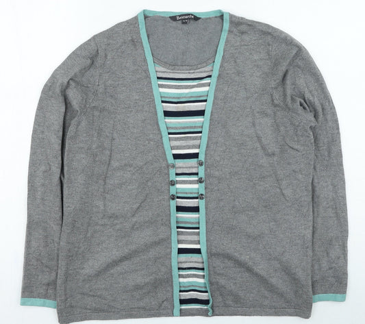 Womens UK Size 16 Bonmarche Grey Pullover Jumper