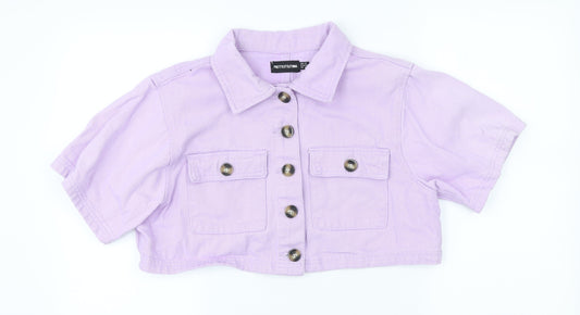 Womens UK Size 12 PRETTYLITTLETHING Purple Jacket