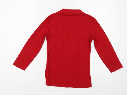 Womens UK Size S Stradivarius Red Pullover Jumper