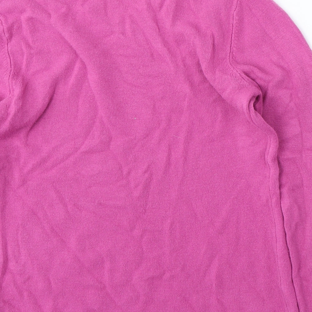 Womens UK Size 12 Papaya Purple Pullover Jumper