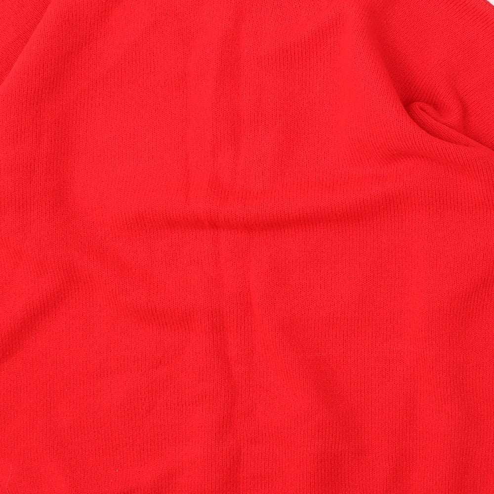 Womens UK Size M Preworn Red Cardigan Jumper