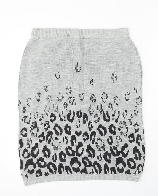 Kaleidoscope Womens Grey Animal Print Acrylic Straight & Pencil Skirt Size 14