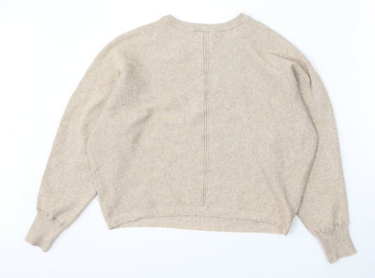 Womens UK Size M New Look Beige Pullover Jumper
