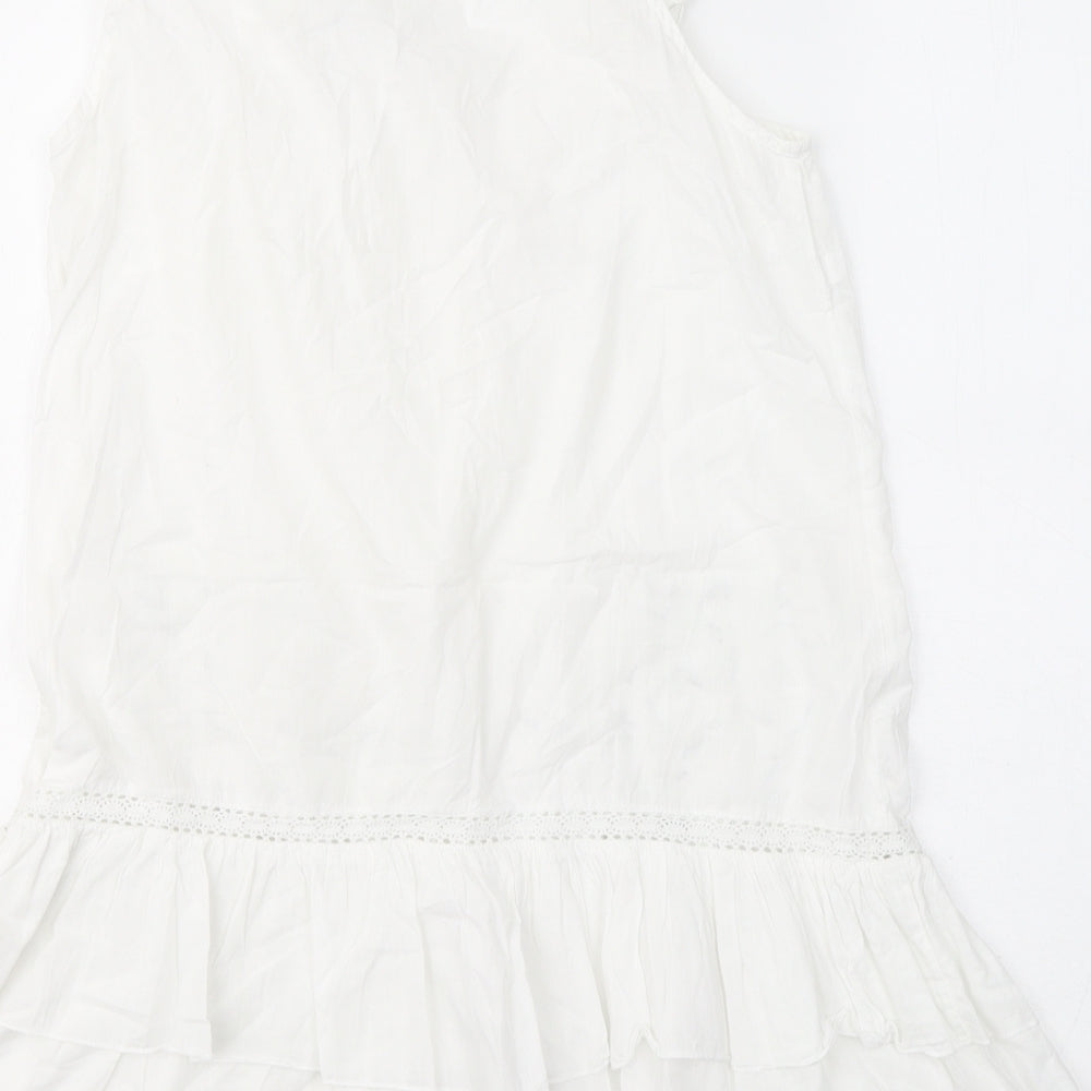 Womens UK Size 12 Marks and Spencer White Basic Tank