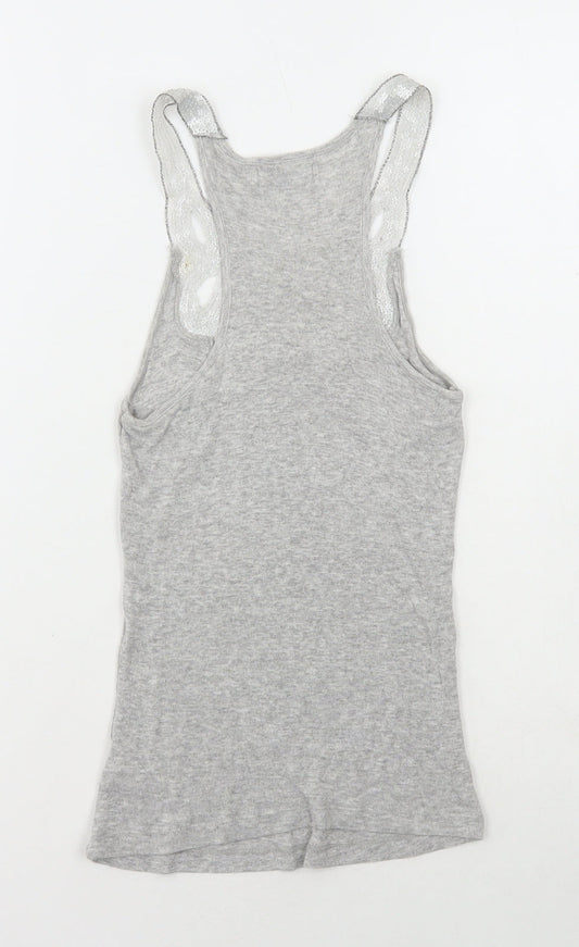 Womens UK Size 6 Topshop Grey Camisole Tank