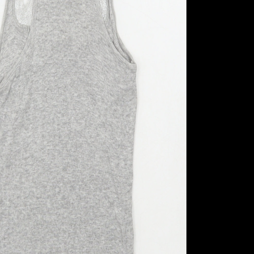 Womens UK Size 6 Topshop Grey Camisole Tank