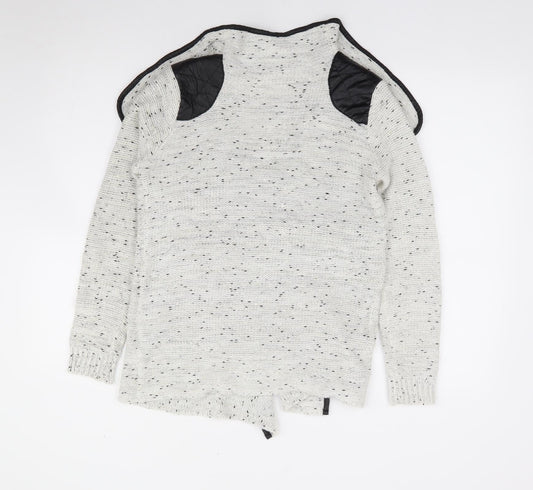 Womens UK Size S Quiz Ivory Cardigan Jumper