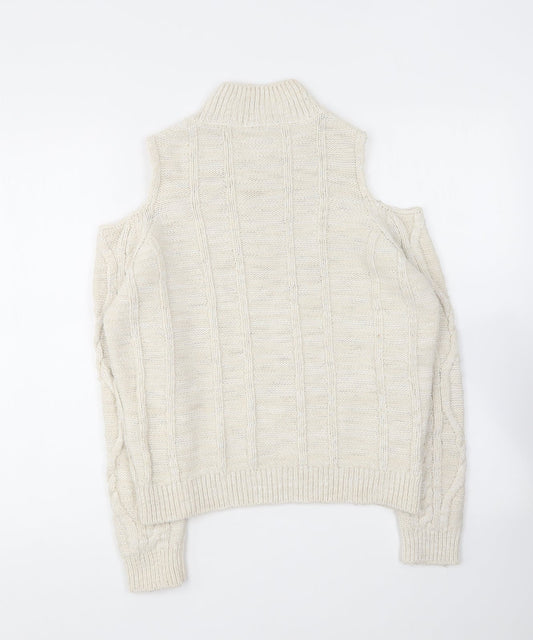 Womens UK Size 8 River Island Ivory Pullover Jumper