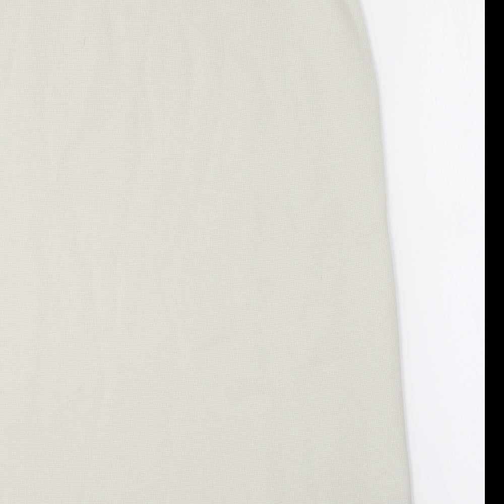 Classics Womens Beige Acrylic A-Line Skirt Size 12