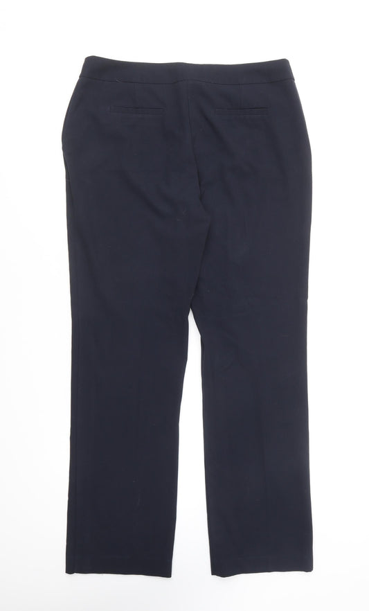 Womens UK Size 12 M&Co Regular Fit Blue Trousers