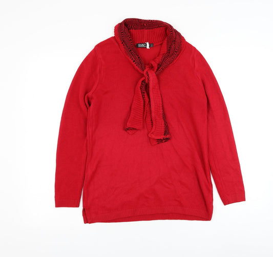 Womens UK Size S Envy Red Pullover Jumper