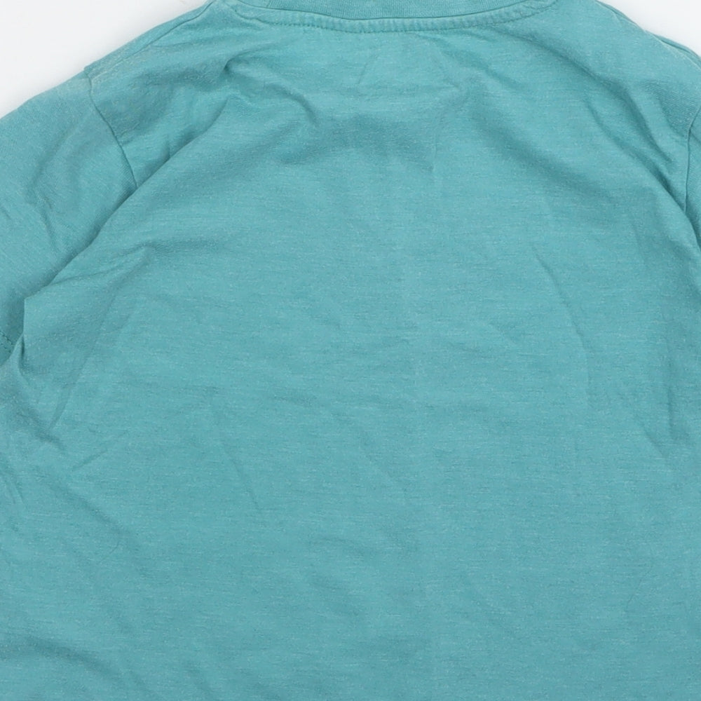 Matalan Boys Green Cotton Basic T-Shirt Size 4-5 Years Round Neck