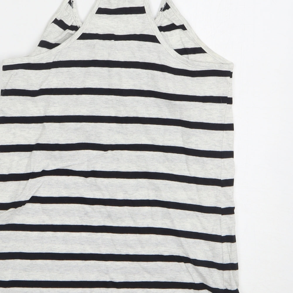 Womens UK Size 6 H&M Grey Basic Tank