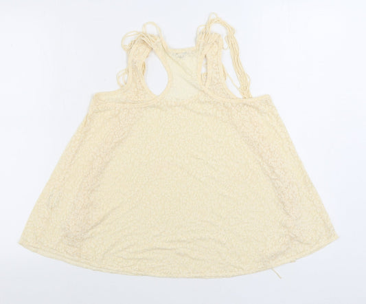 Womens UK Size 6 River Island Beige Basic Tank