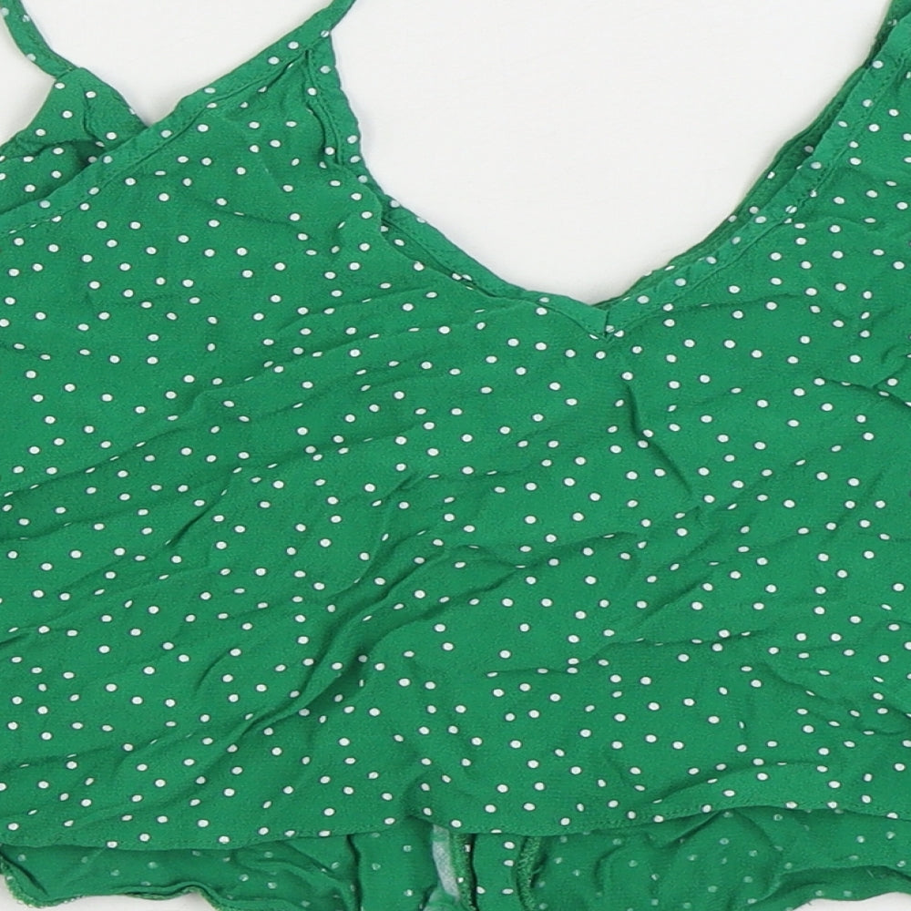 Womens UK Size 12 New Look Green Camisole Tank