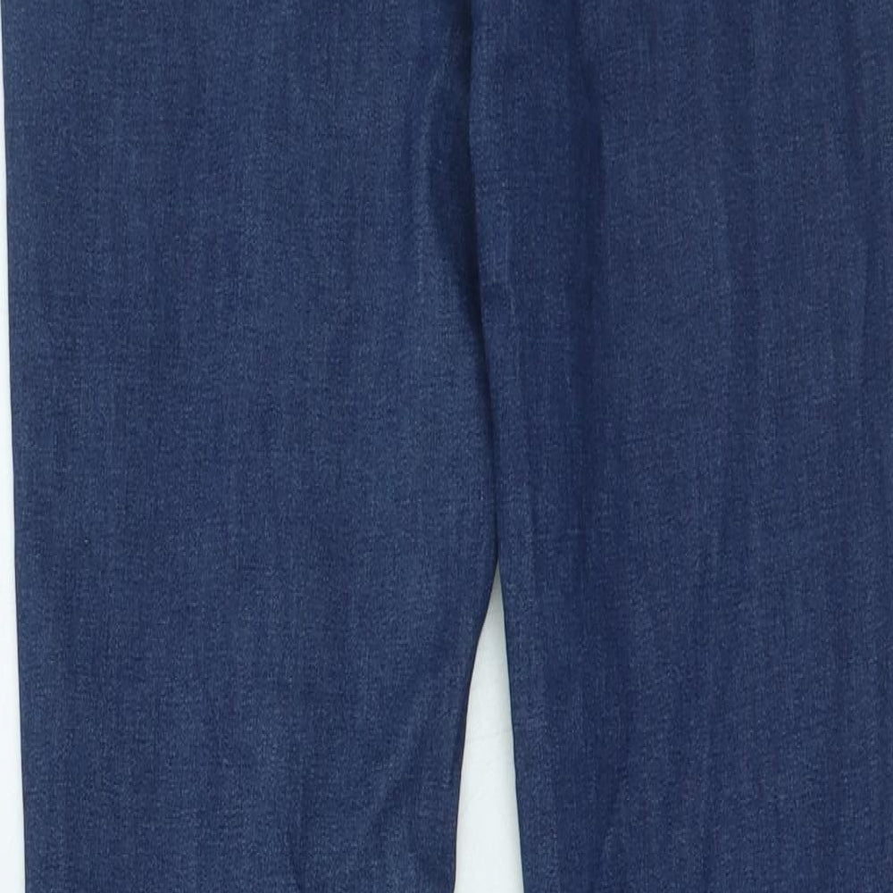 Denim & Co. Womens Blue Cotton Skinny Jeans Size 12 L28 in Regular Button