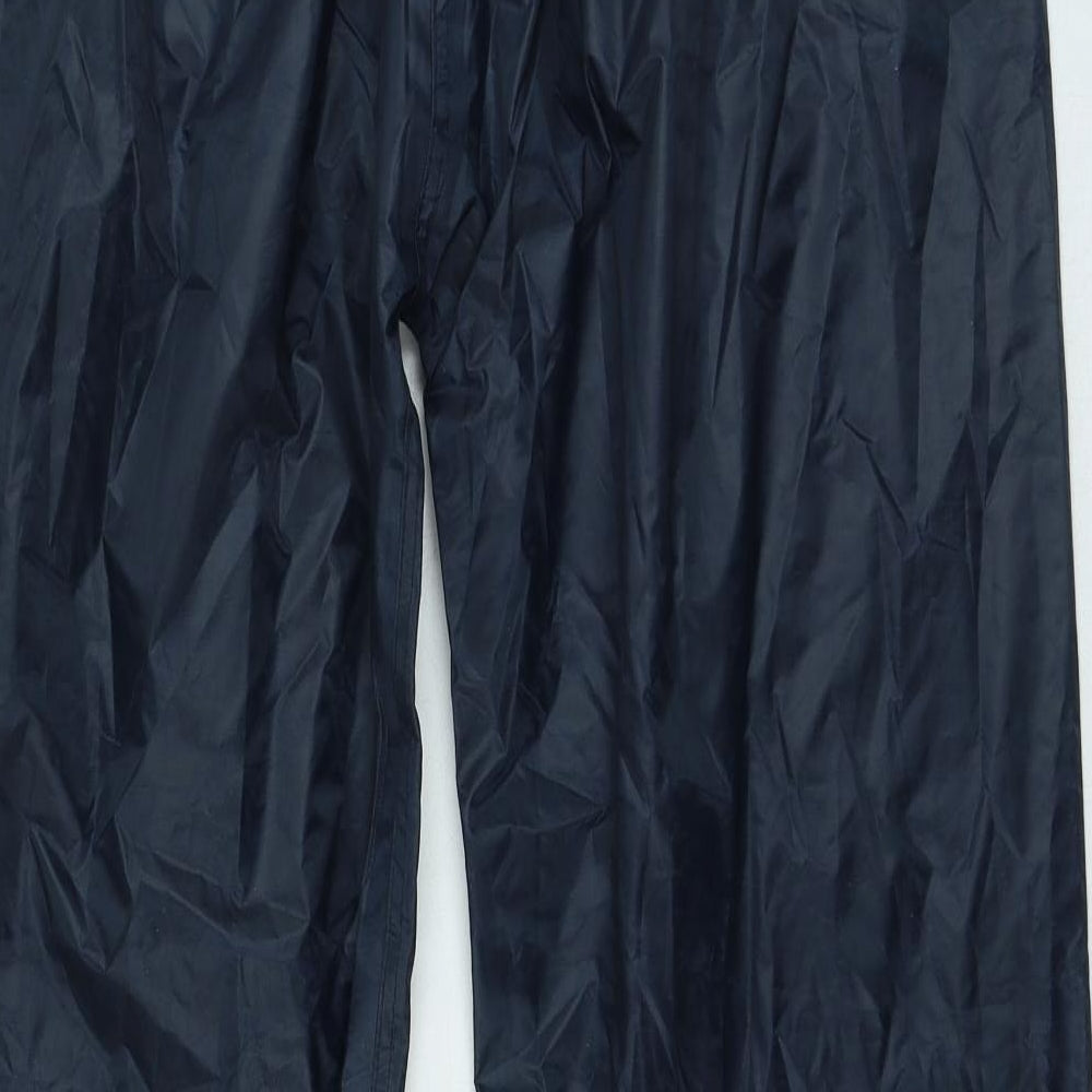 Wetplay Womens Blue Polyester Rain Trousers Trousers Size L L27 in Regular