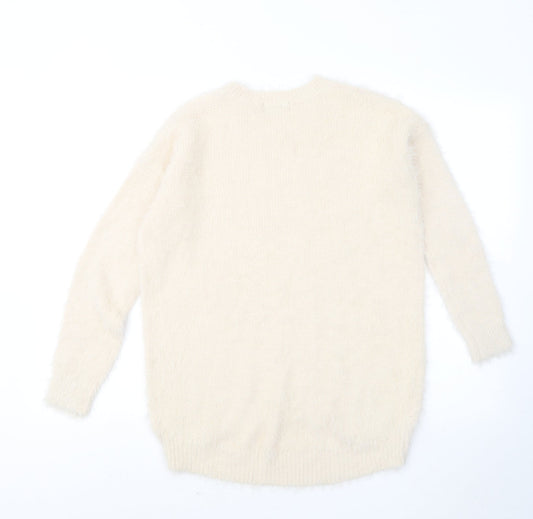 Womens UK Size 8 New Look Beige Pullover Jumper