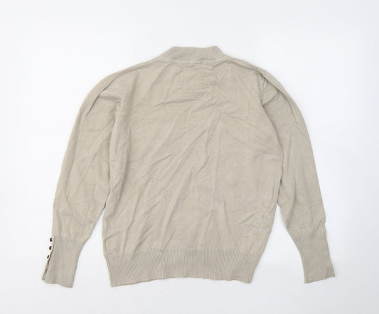 Womens UK Size L Preworn Beige Pullover Jumper