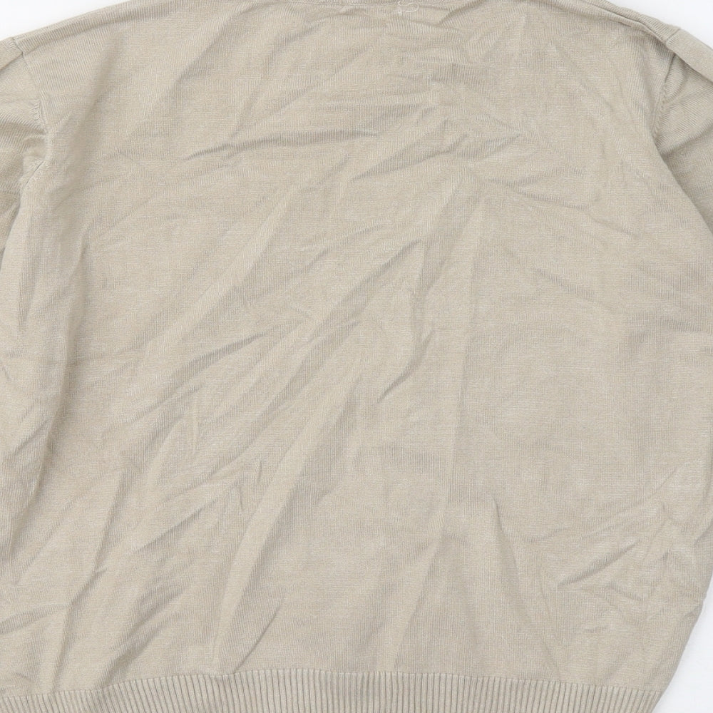 Womens UK Size L Preworn Beige Pullover Jumper