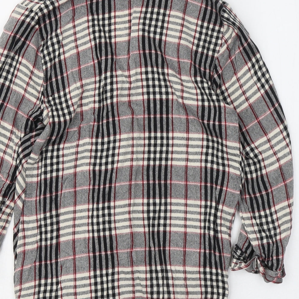 Primark Womens Multicoloured V-Neck Plaid Viscose Pullover Jumper Size 8