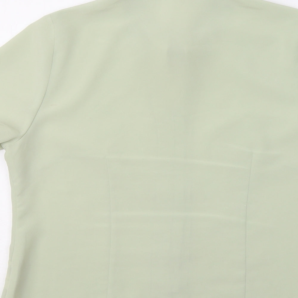 Womens UK Size 16 Fosby Green Basic Button-Up