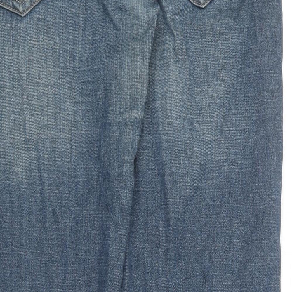 Denim & Co. Mens Blue Cotton Straight Jeans Size 32 in L32 in Regular
