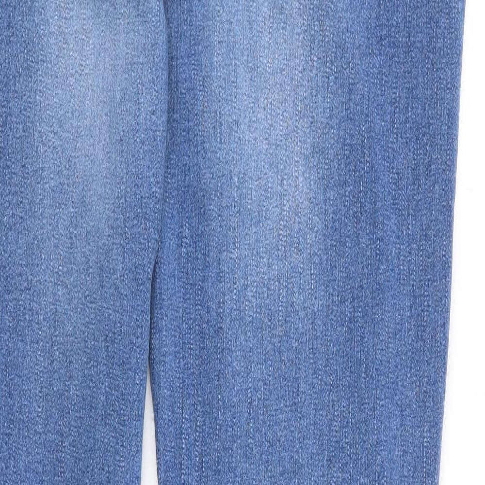 F&F Womens Blue Cotton Skinny Jeans Size 32 L31 in Regular Zip