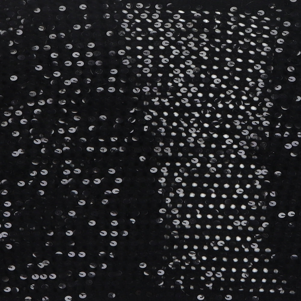 Classics Womens Black V-Neck Acrylic Shrug Jumper Size 16