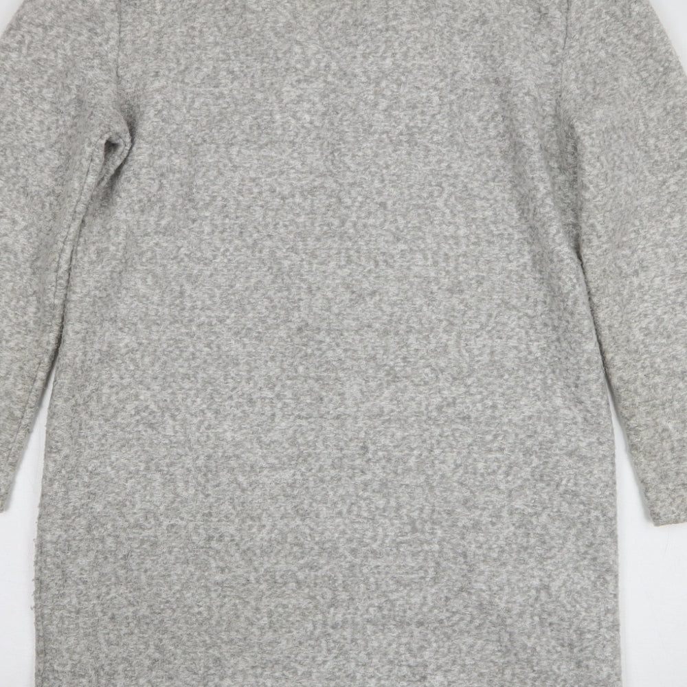 George Womens Grey V-Neck Polyester Cardigan Jumper Size 8