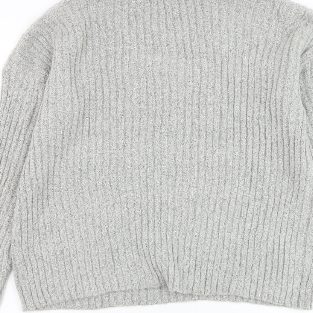 Womens UK Size M Brave Soul Grey Pullover Jumper