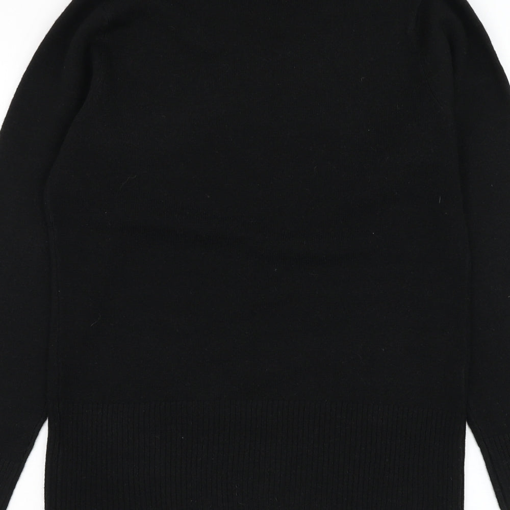 Womens UK Size S Filati Black Pullover Jumper