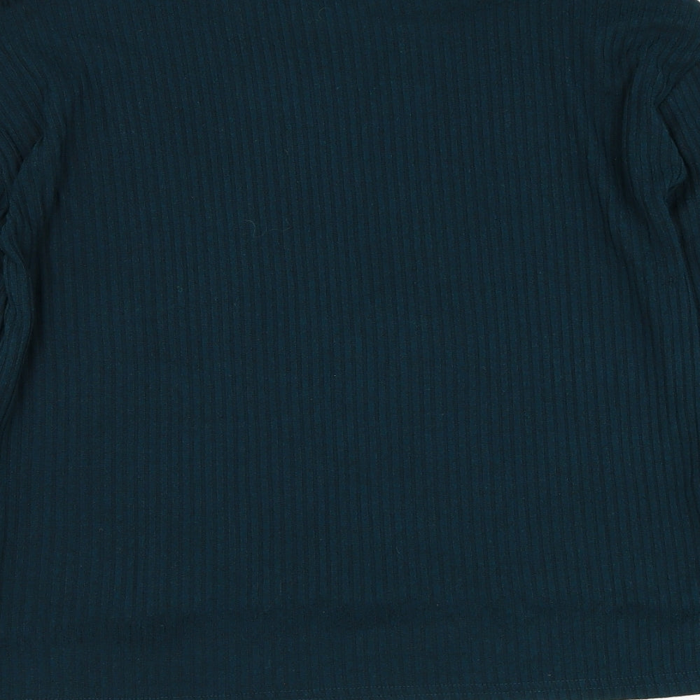 Primark Womens Green Round Neck Polyester Pullover Jumper Size 4
