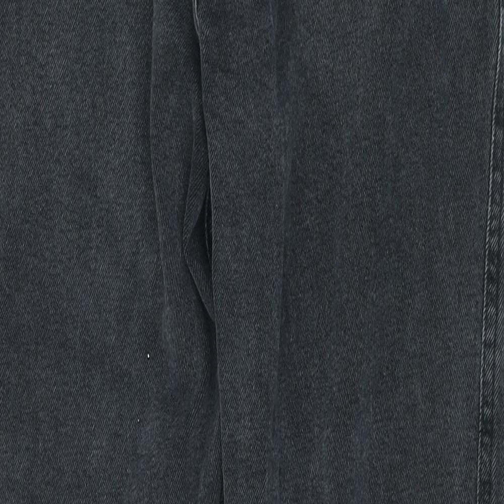 Hollister Womens Grey Cotton Mom Jeans Size 24 in L24 in Regular Zip