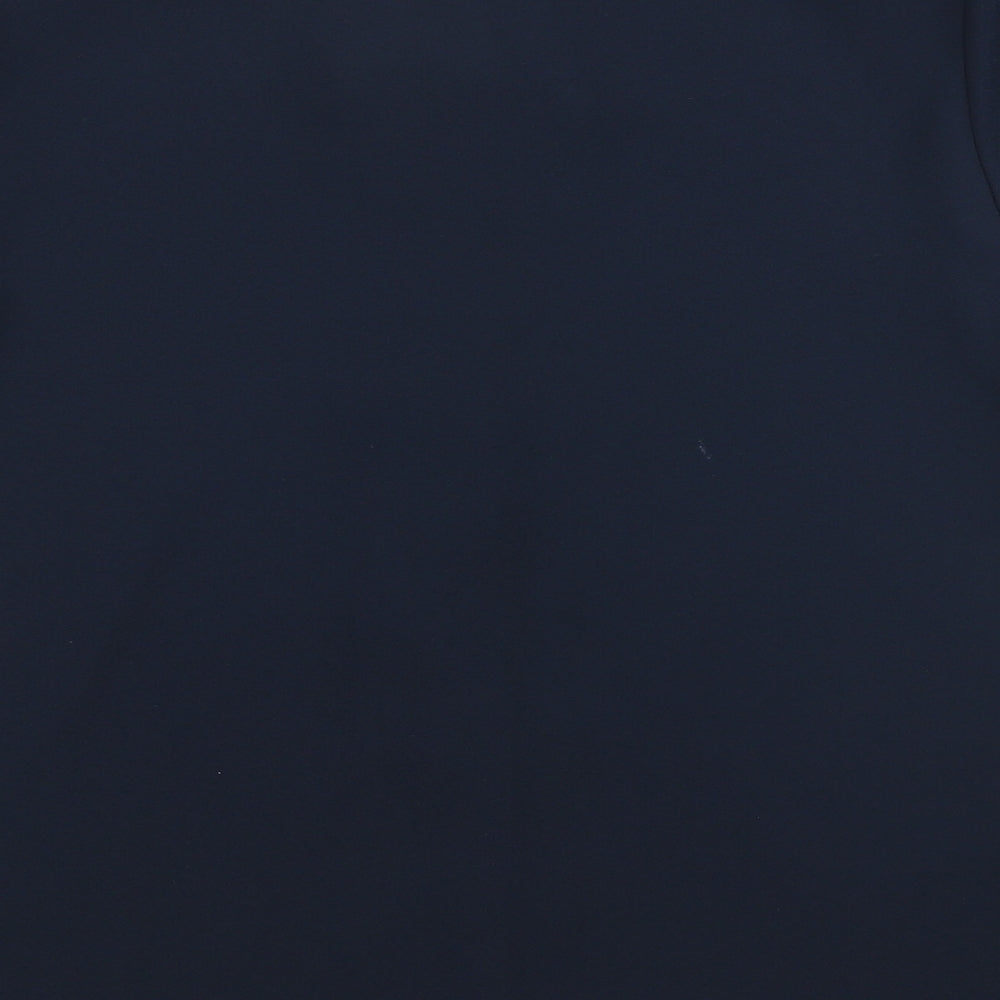 First Avenue Womens Blue Scoop Neck Polyester Cardigan Jumper Size 14