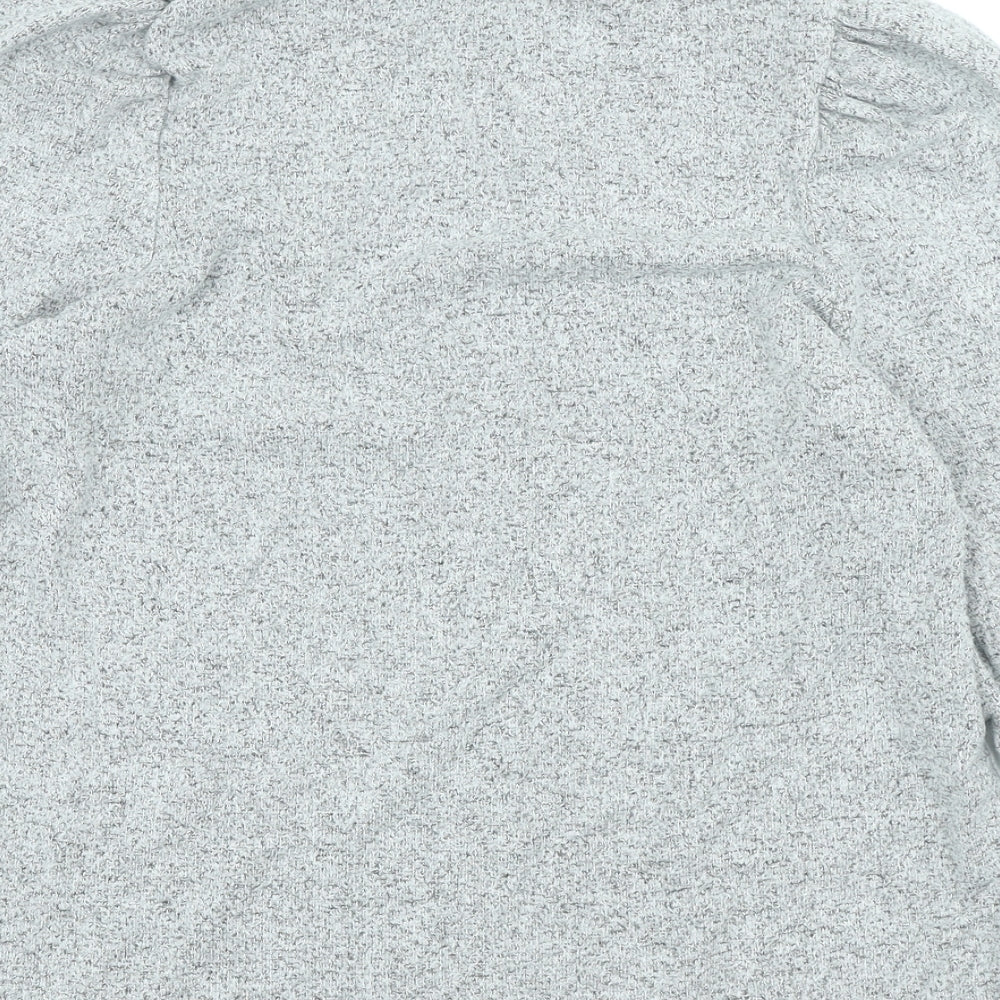 TU Womens Grey High Neck Viscose Pullover Jumper Size 8